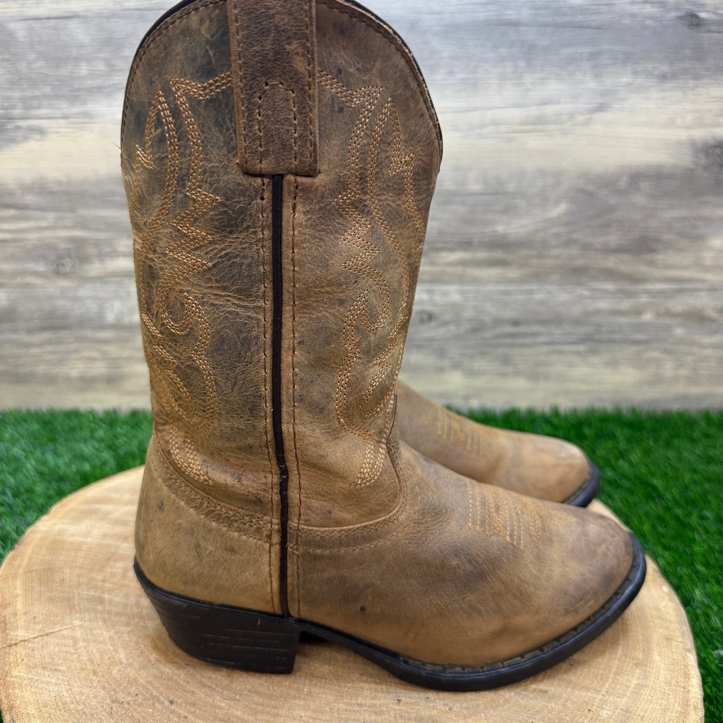 Smoky Mountain Youth - 2R - Tan Cowboy Boots Style 3034C
