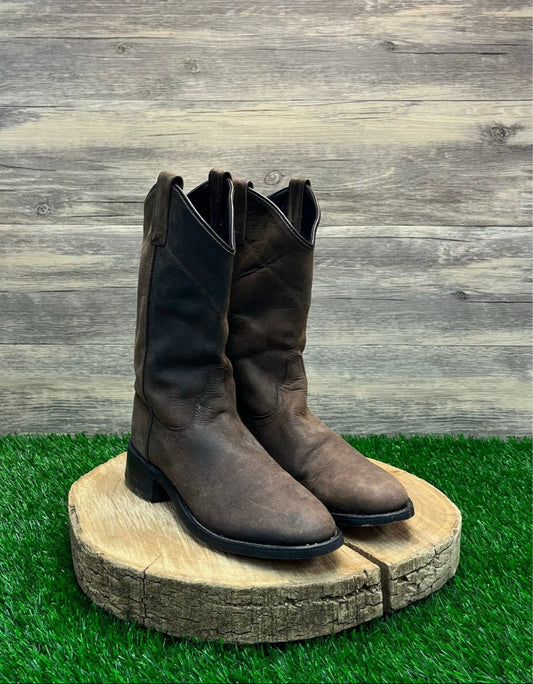 Old West Women - Size 7 - Brown Roper Cowboy Boots Style SRL4051