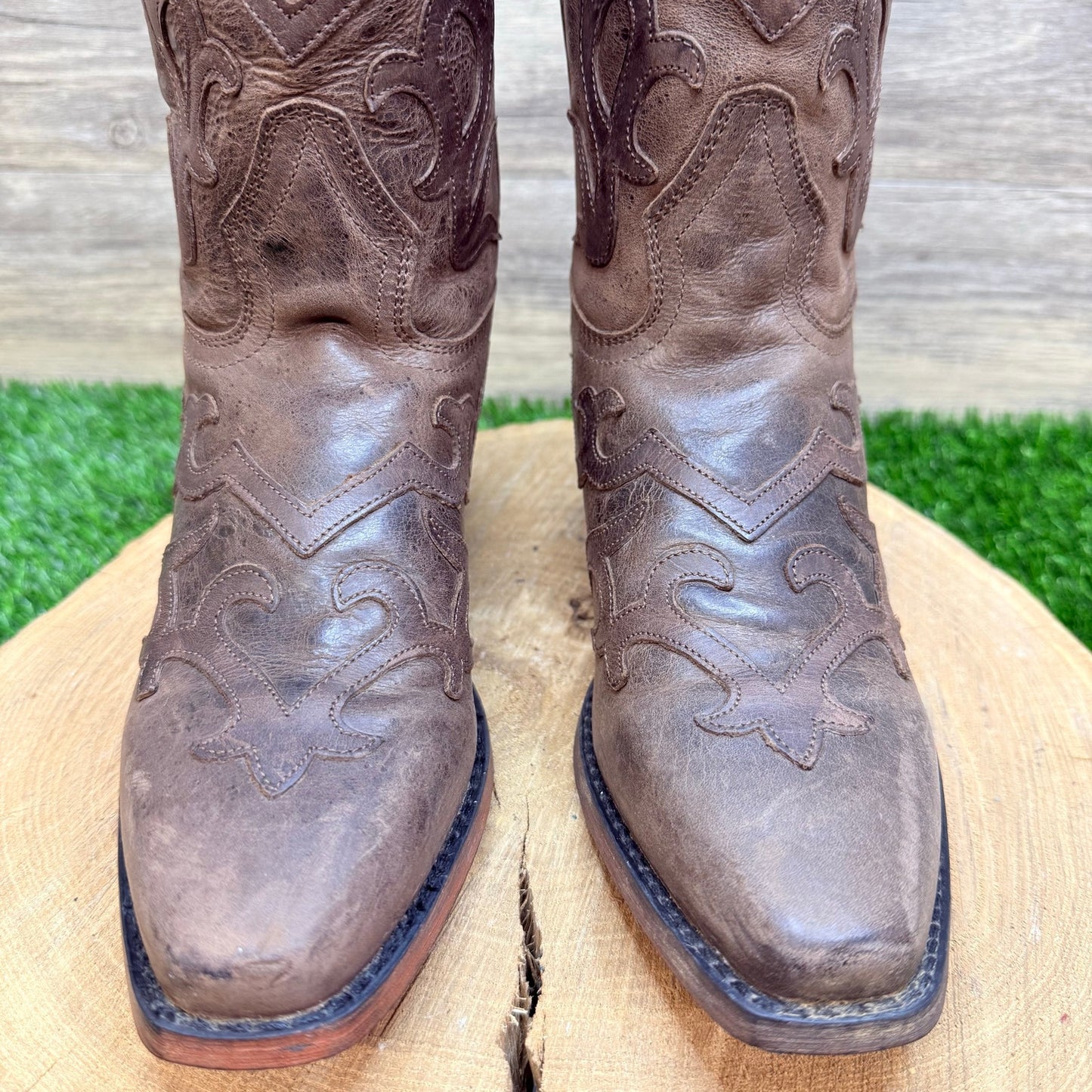 Dan Post Women - Size 9M - Chocolate Snip Toe Cowboy Boots Laredo 52344