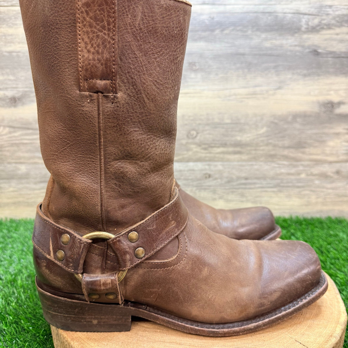 Freebird Men - Size 8 - Brown Copperhead Harness Moto Boots 4789