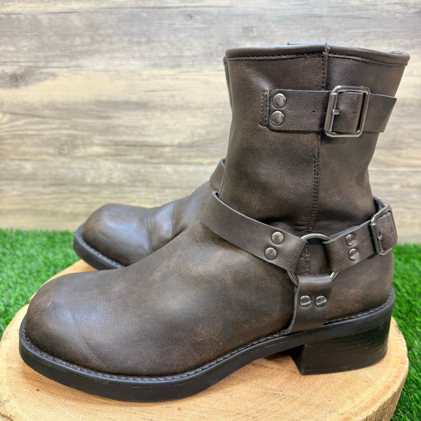No Boundaries Women - Size 11 - Black Harness Ankle Harness Boots 54537