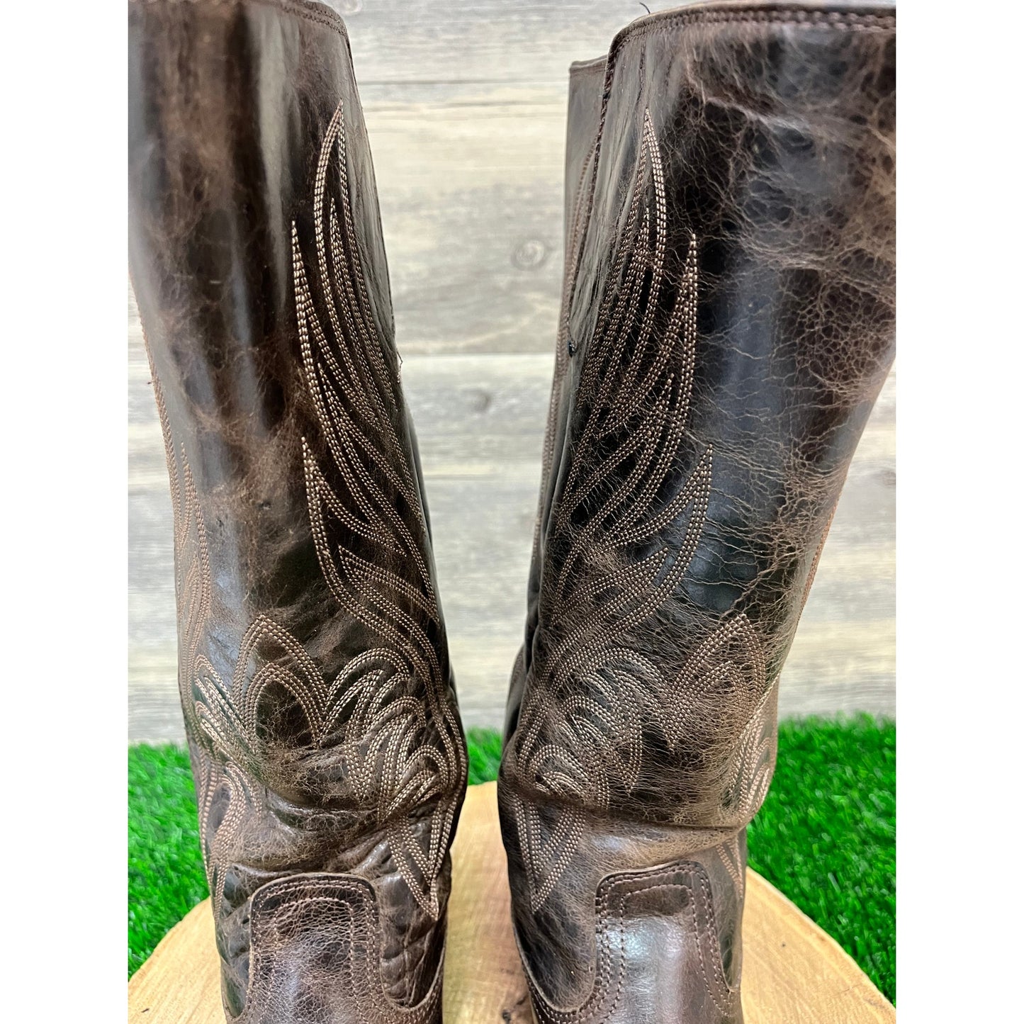 Ariat Women - Size 6B - Brown Zipper Tall Shaft Cowboy Boots Style 10012885