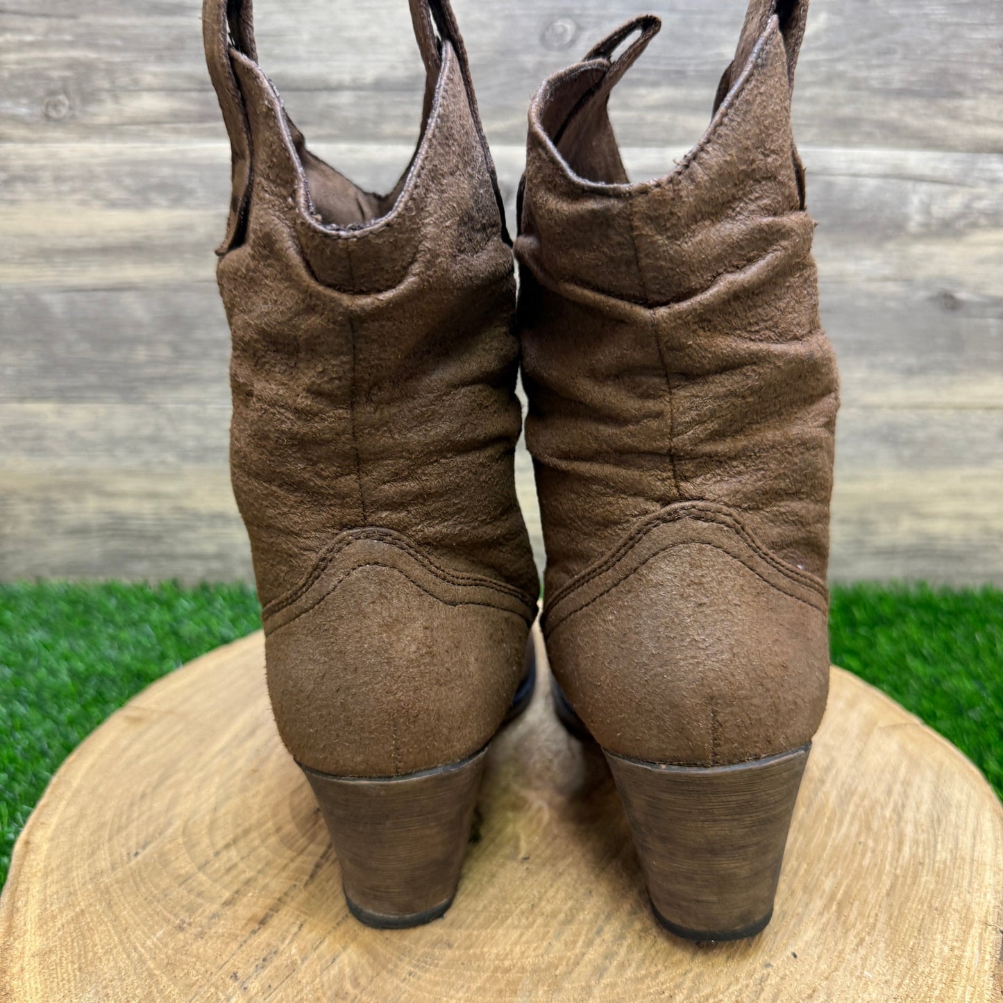 Rocket Dog Women - Size 6 - Brown Slouch Faux Leather Boots Style 12623