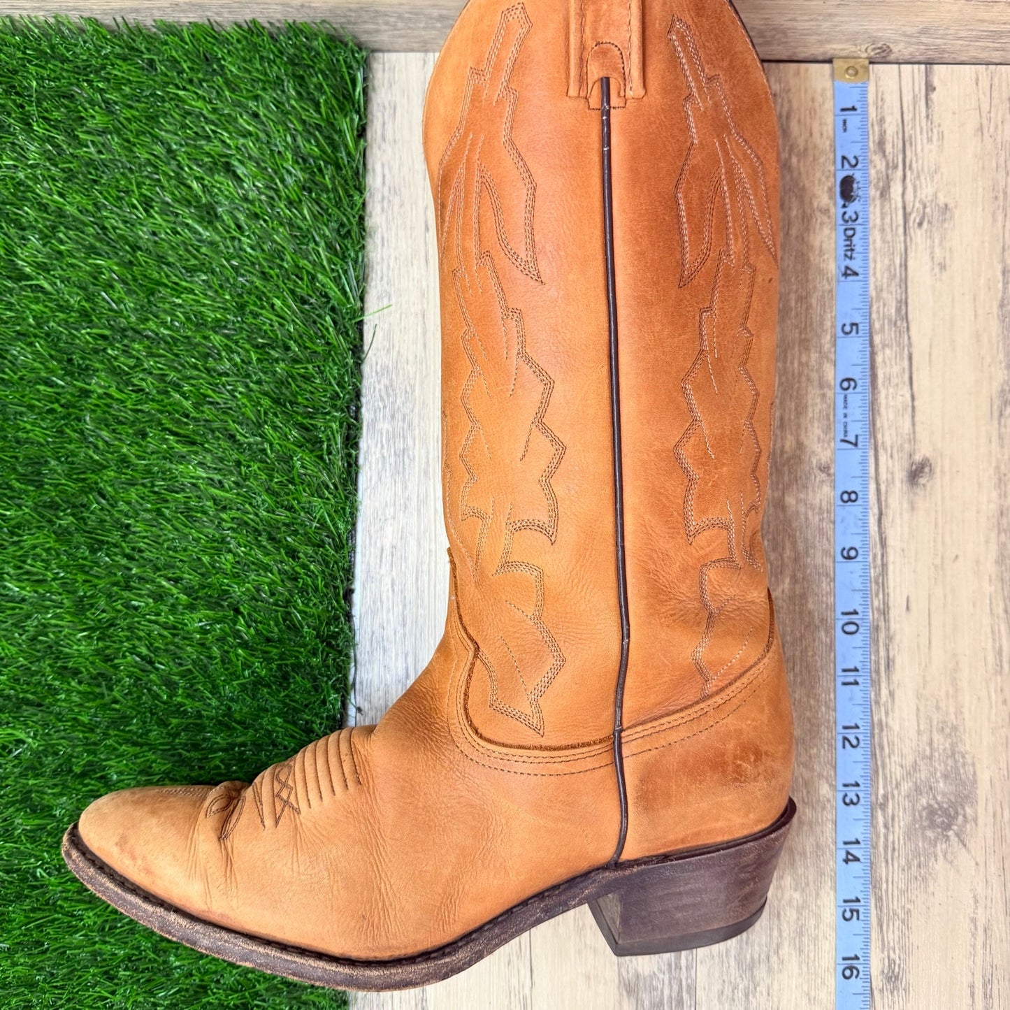 Dan Post Men - Size 9D - Tan Marlboro Western Cowboy Boots P2551