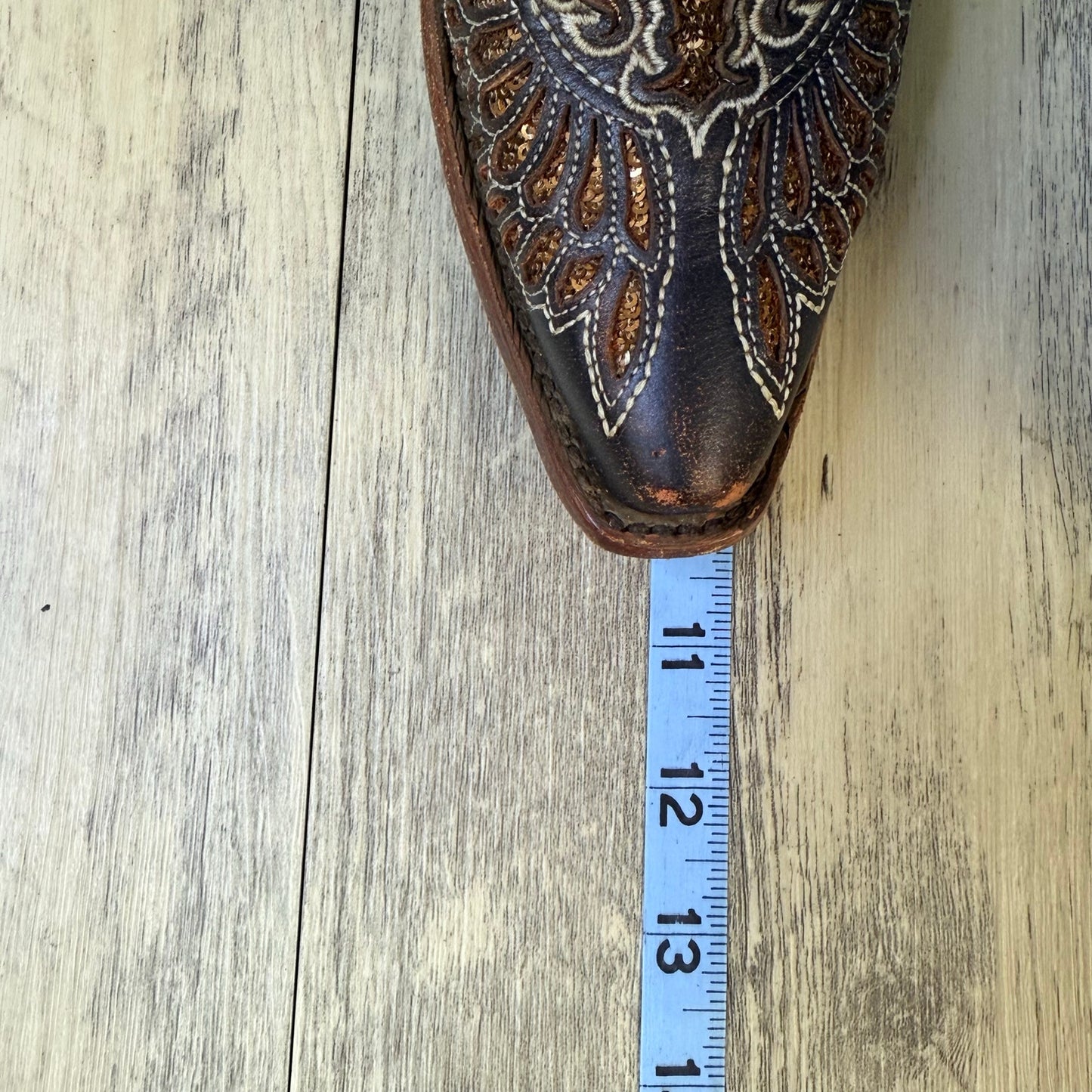 Corral Women - Size 7M - Brown Fleur De Lis Wings Cowboy Boots R2549