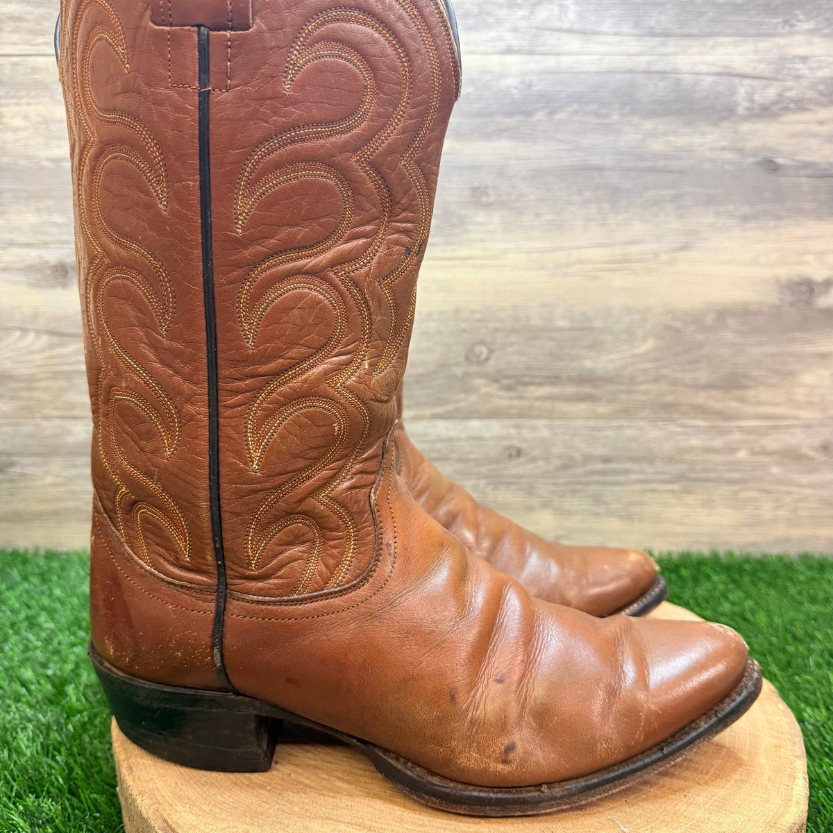 Unknown Men - Size 9D - Vintage Brown Western Cowboy Boots 78212