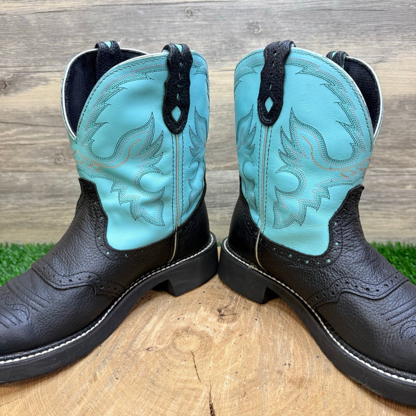 Justin Gypsy Women - Size 8.5B - Blue / Black Western Cowboy Boots L9905