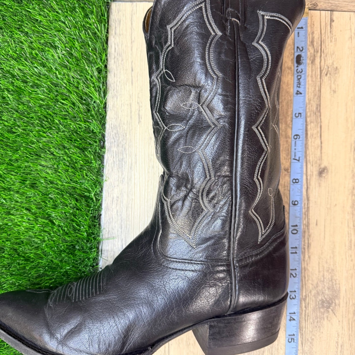 Tony Lama Men - Size 11D - Vintage Black Western Cowboy Boots 2966