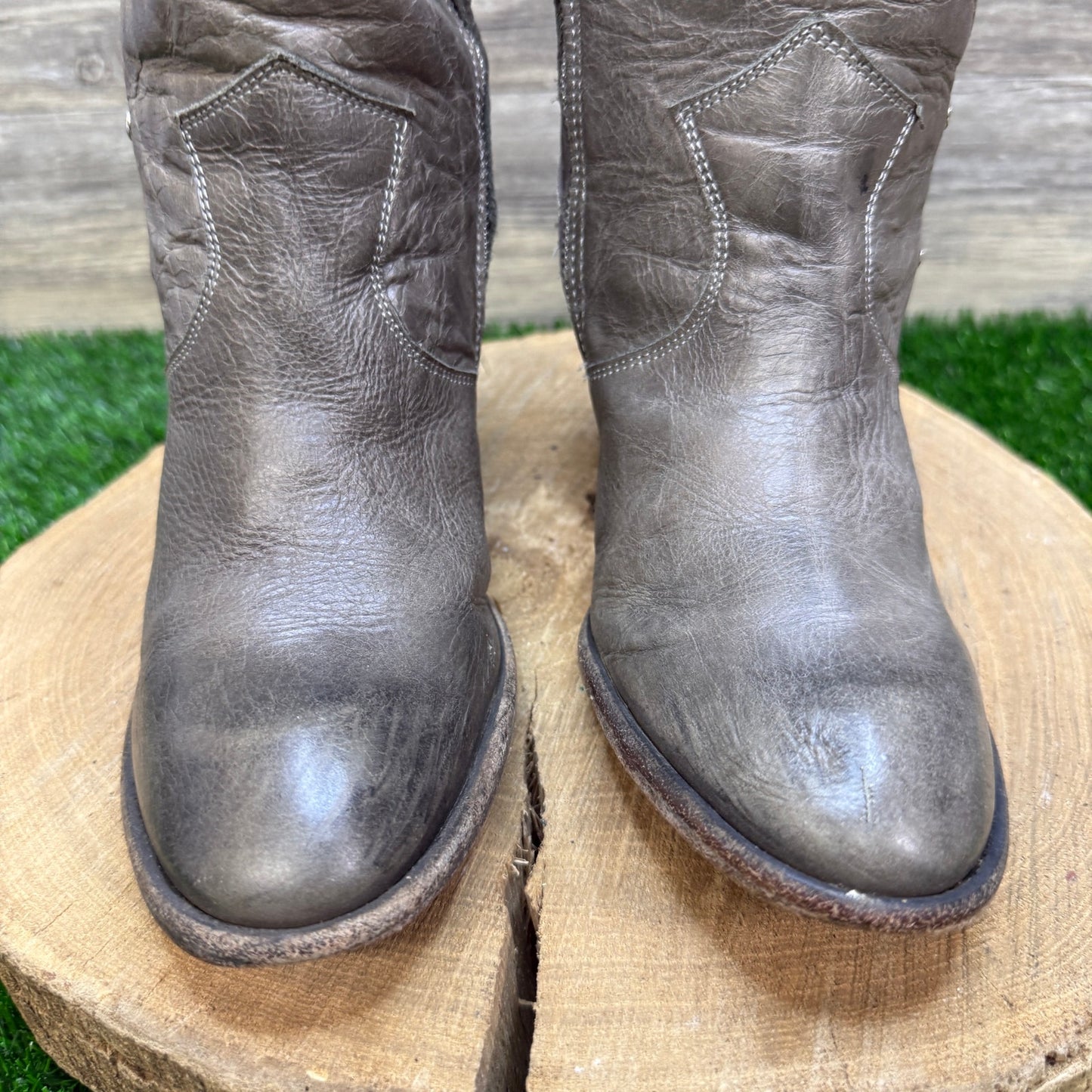 Miz Mooz Women - Size 8.5 - Gray Studded Tall Boots Style 17107