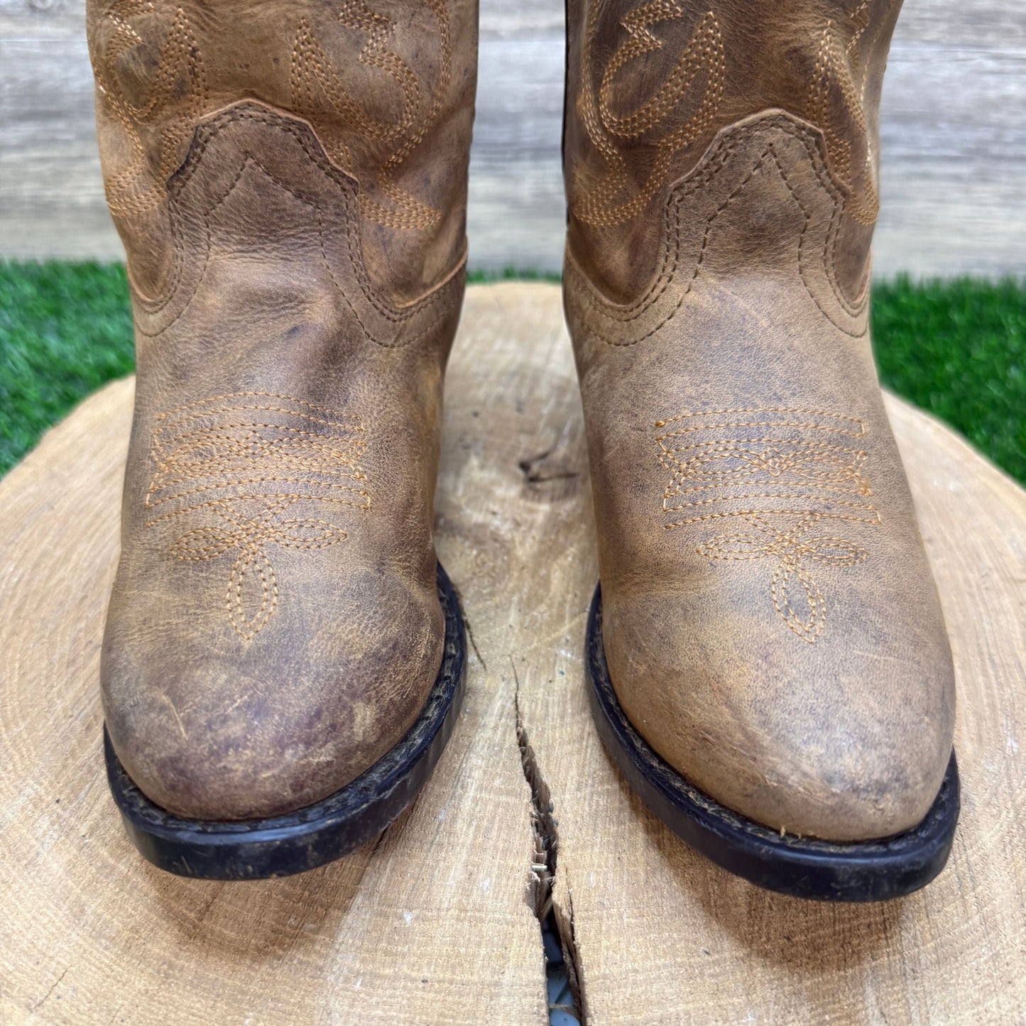 Smoky Mountain Youth - 2R - Tan Cowboy Boots Style 3034C