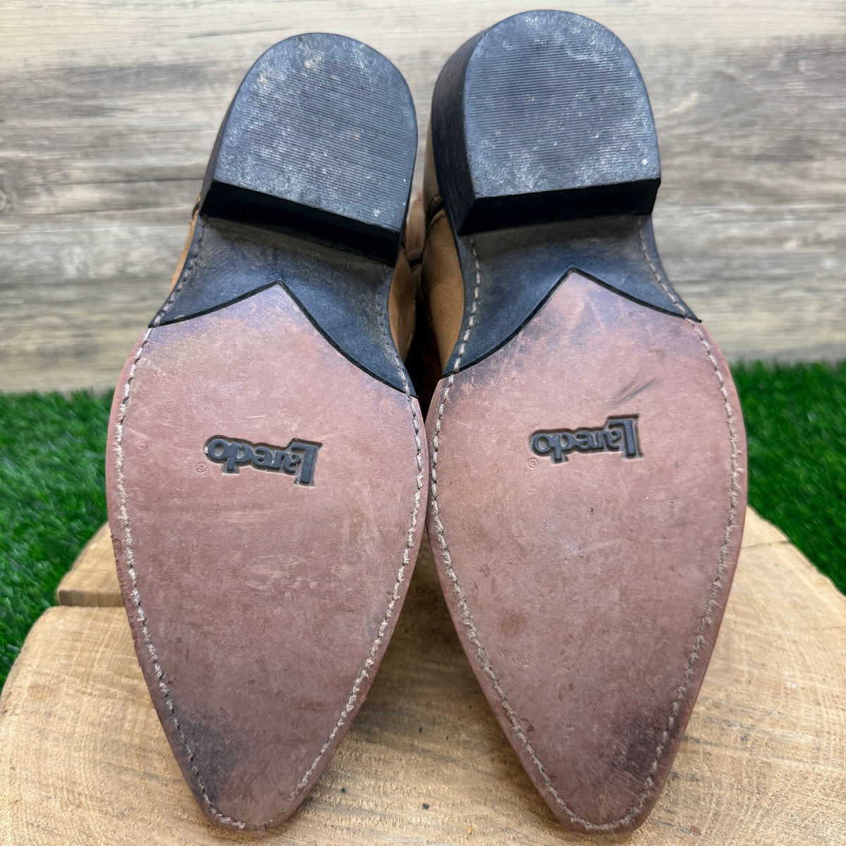 Laredo Men - Size 7D - Tan Jacksonville Snip Toe Cowboy Boots Style 68412