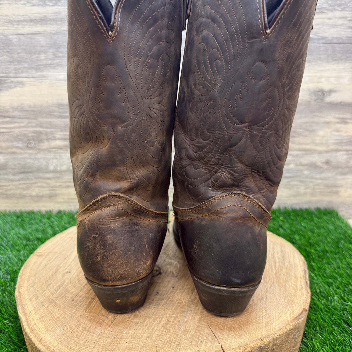 Masterson Women - Size 12M - Brown Embroidered Leather Cowboy Boots Style RB7440