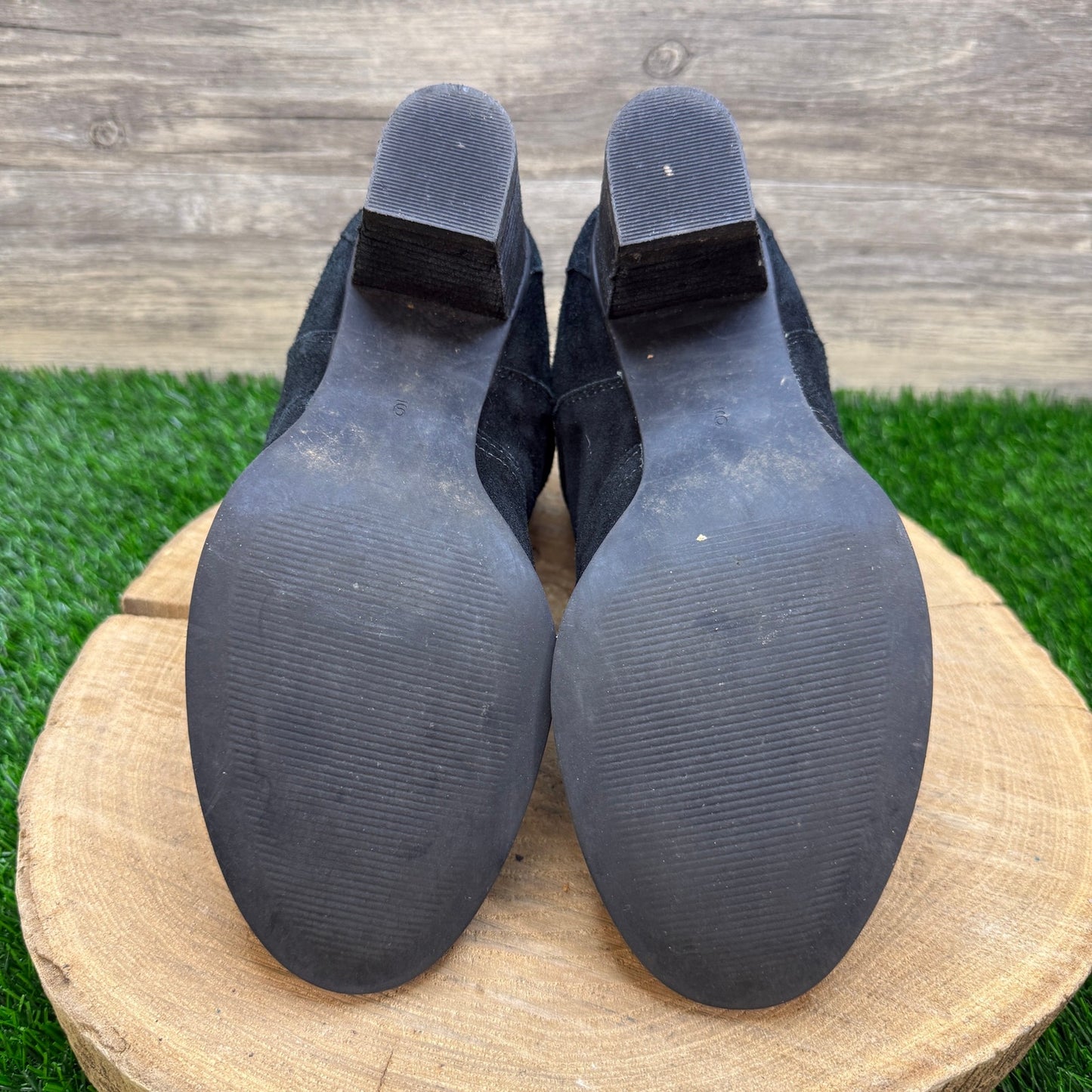 Fortini Women - Size 9 - Black Suede Heeled Ankle Boots Style Chesney