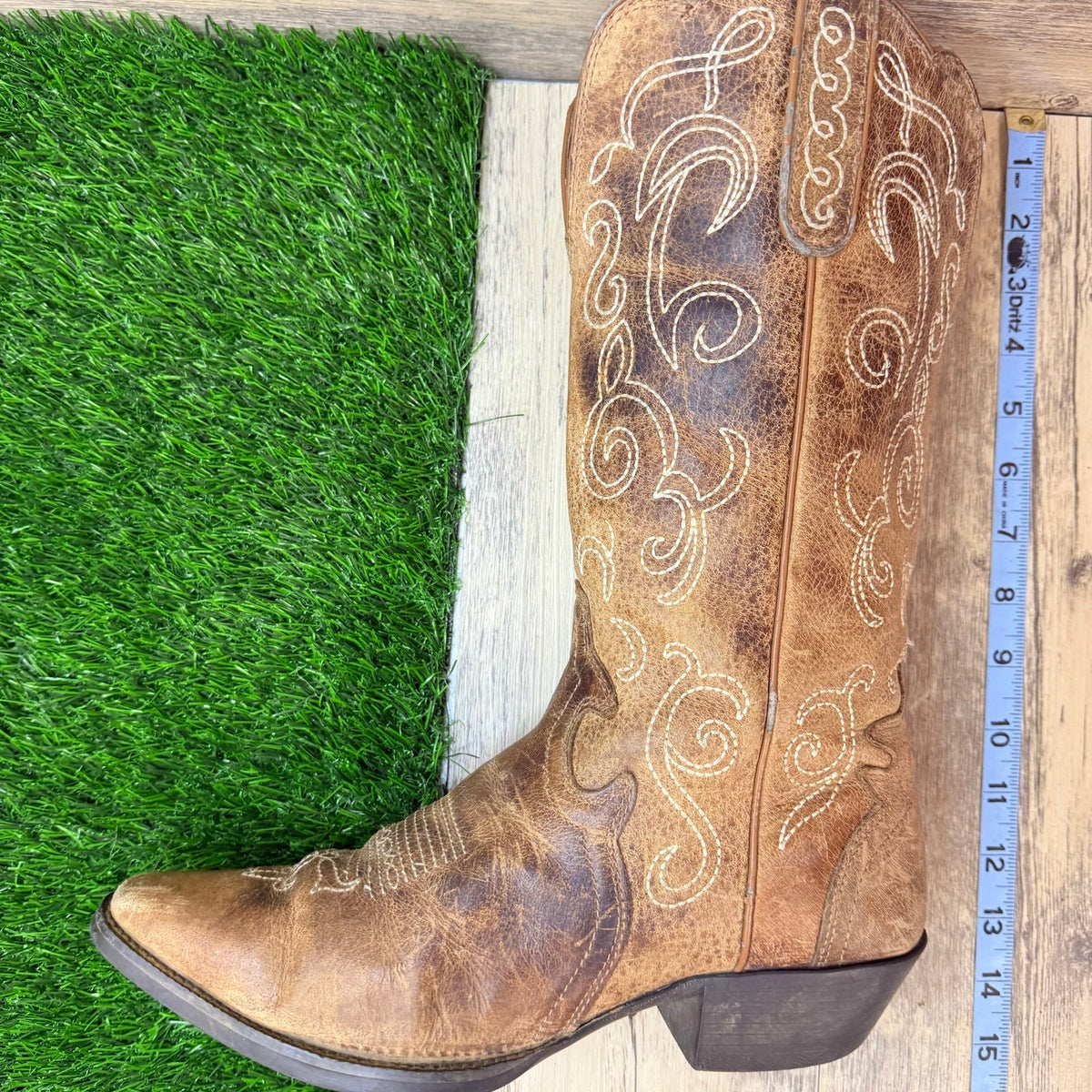 Justin Women - Size 8.5B - Brown Puma Western Cowboy Boots L2703