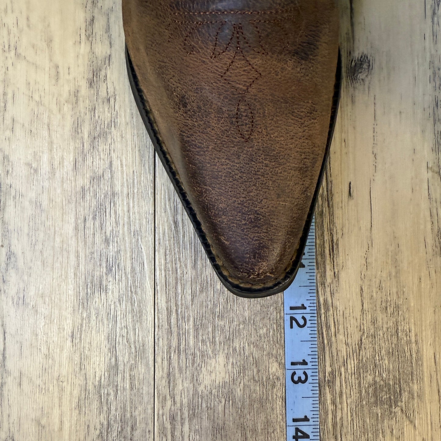 Justin Women - Size 9 - Brown/Purple Snip Toe Cowboy Boots