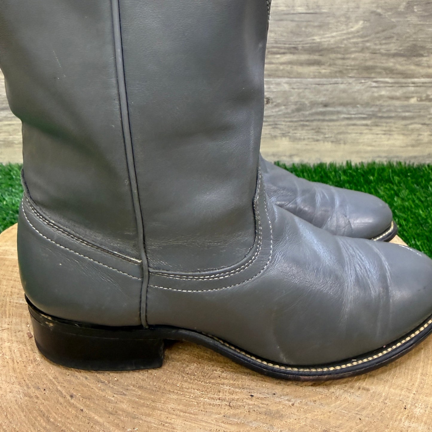 Laredo Women - Size 6.5M - Vintage Gray Roper Western Cowboy Boots Style 6952