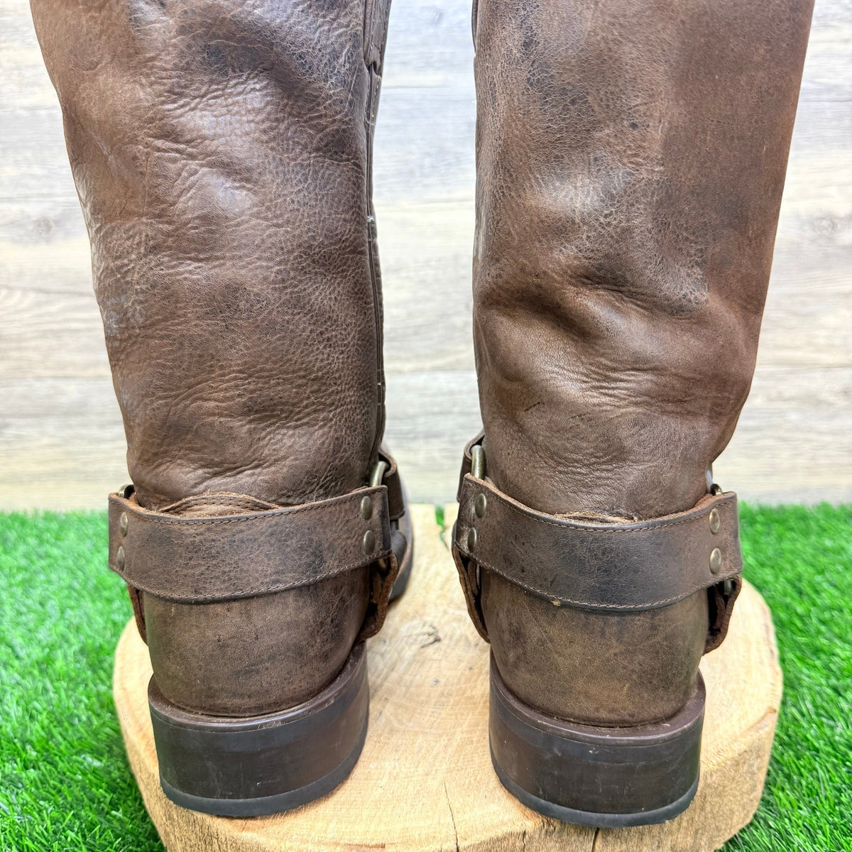 Harley Davidson Men - Size 9.5M - Brown Harness Moto Boots D93220