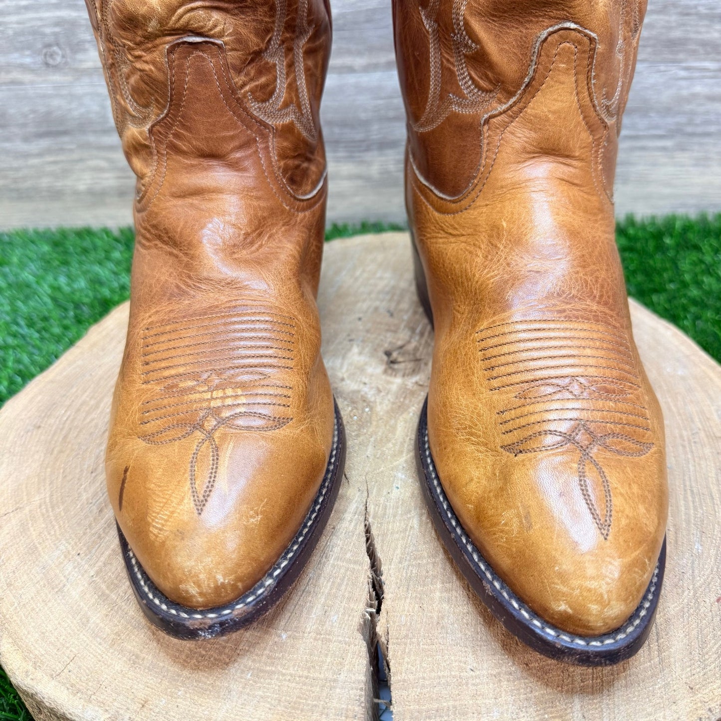 Tony Lama Men - Size 8.5D - Tan Western Cowboy Boots C7830