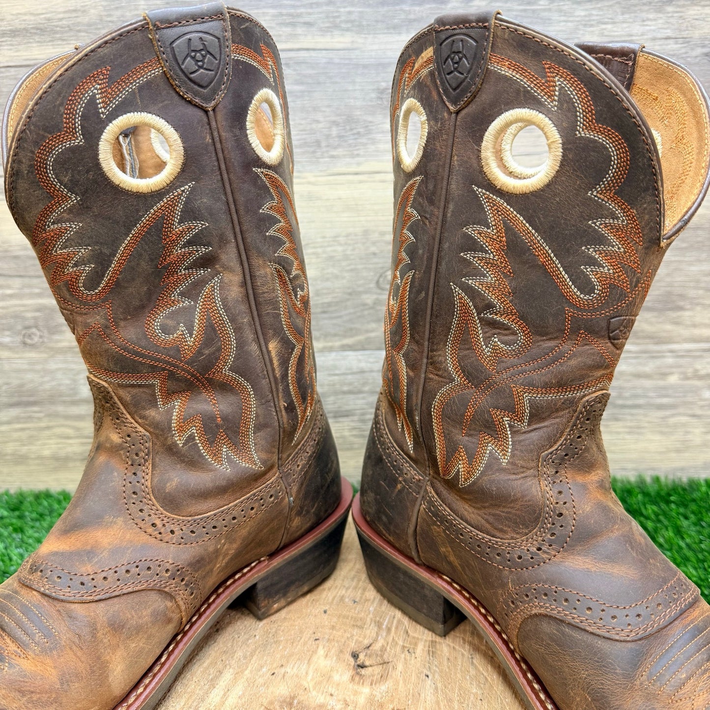 Ariat Women - Size 8.5B - Tan Heritage Rough Stock Cowboy Boots 10001594