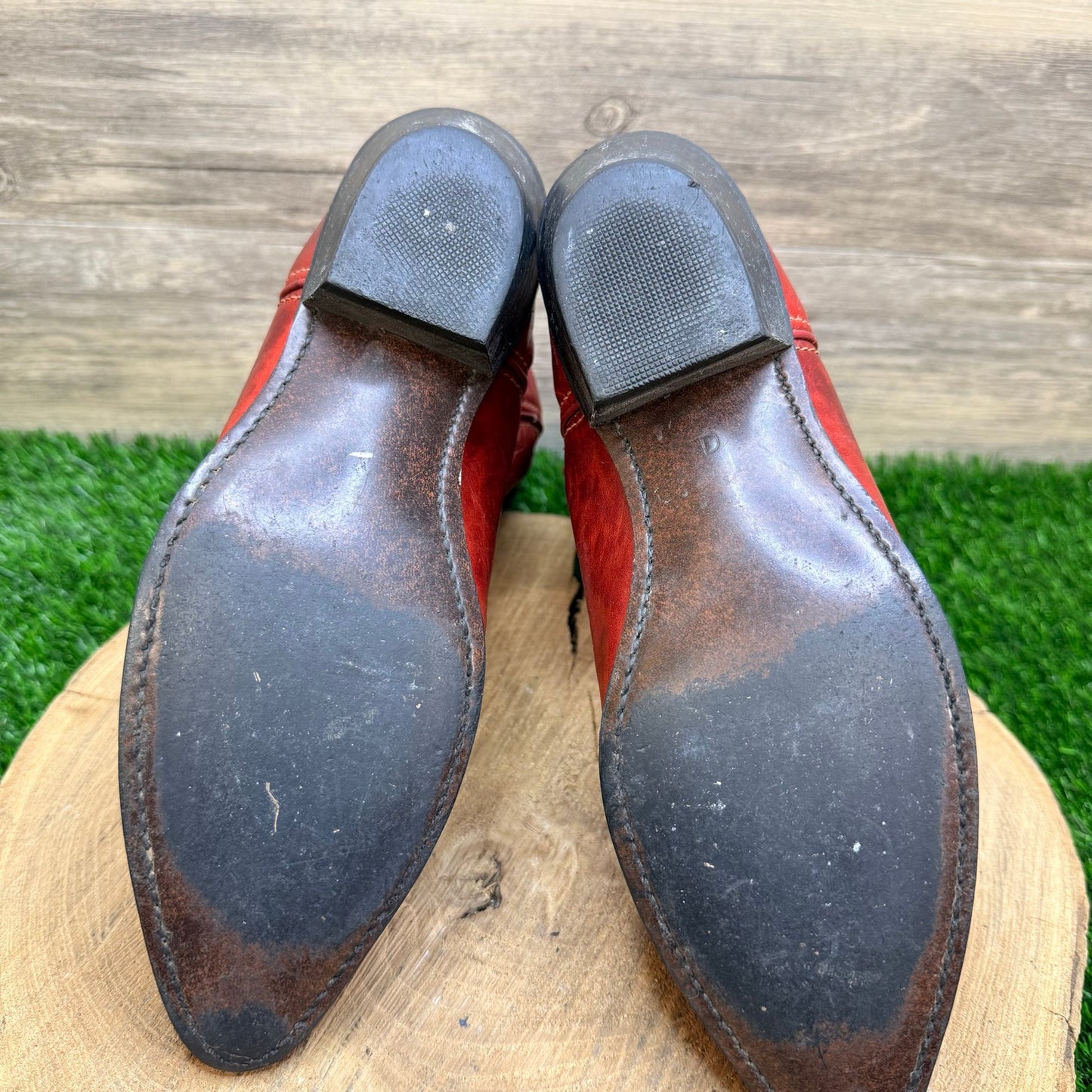 Justin Women - Size 8M - Red Western Cowboy Boots