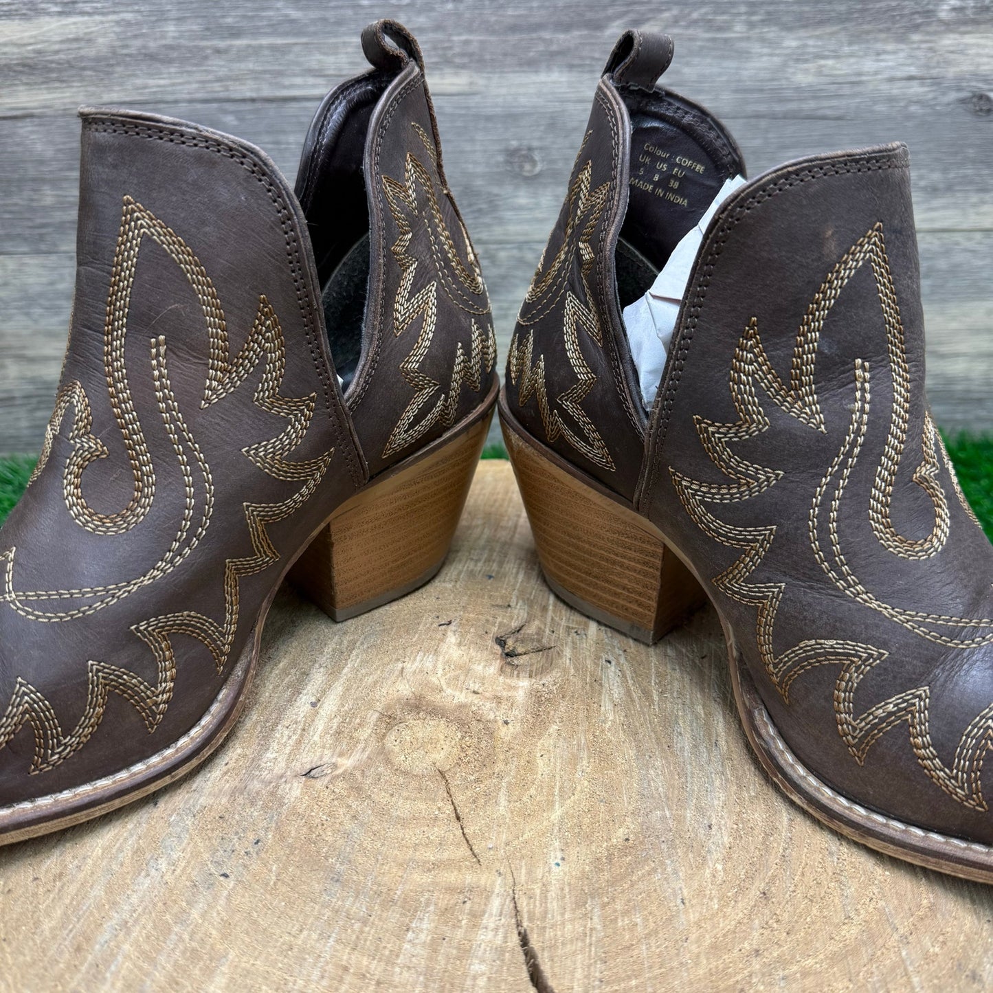Myra Women - Size 8 - Brown Coffee Ankle Boots