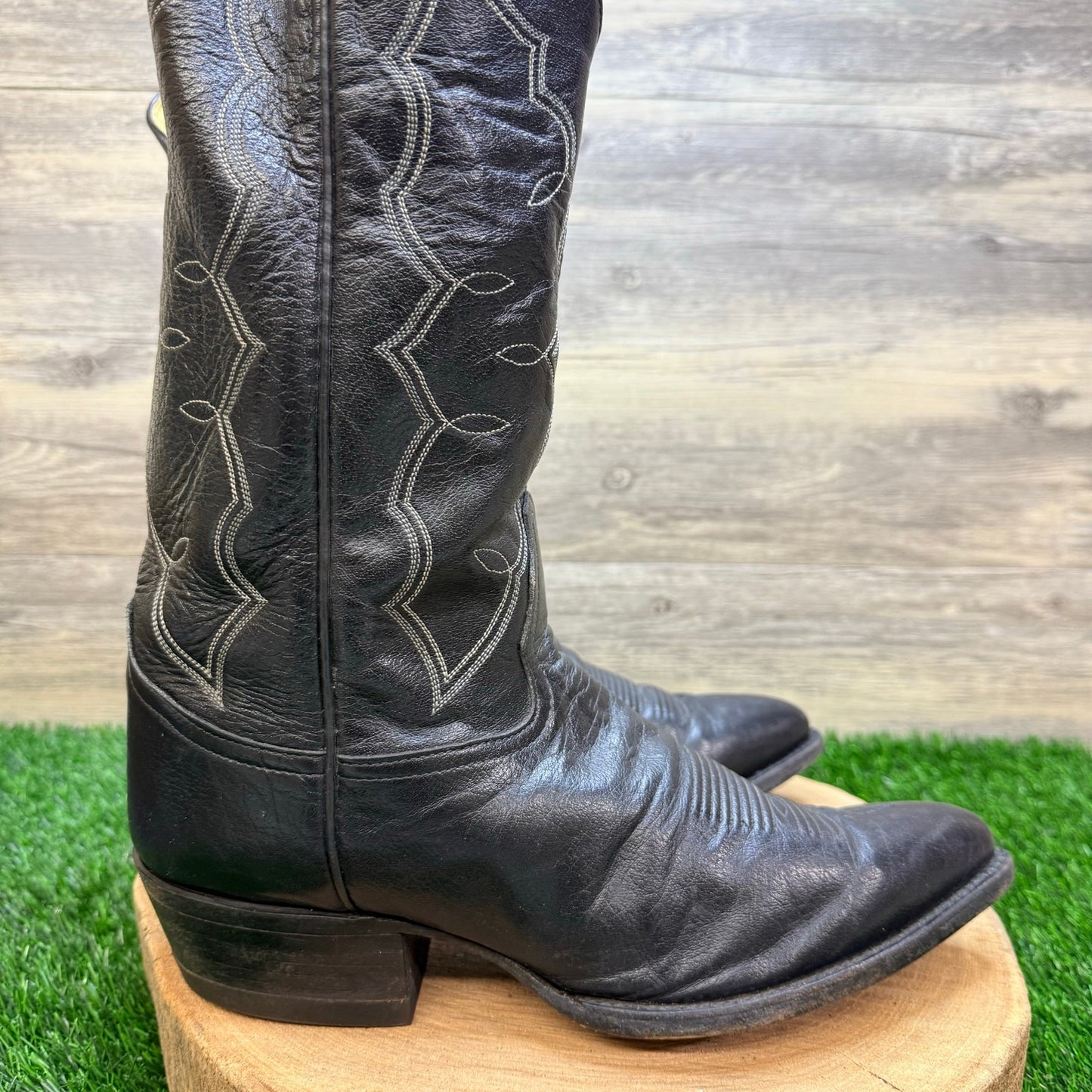 Tony Lama Men - Size 11D - Vintage Black Western Cowboy Boots 2966