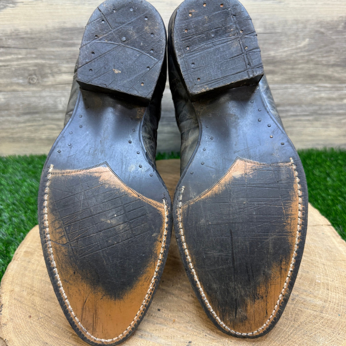 Unknown Men - Size 9EE - Vintage Gray Marbled Print Western Cowboy Boots 7893