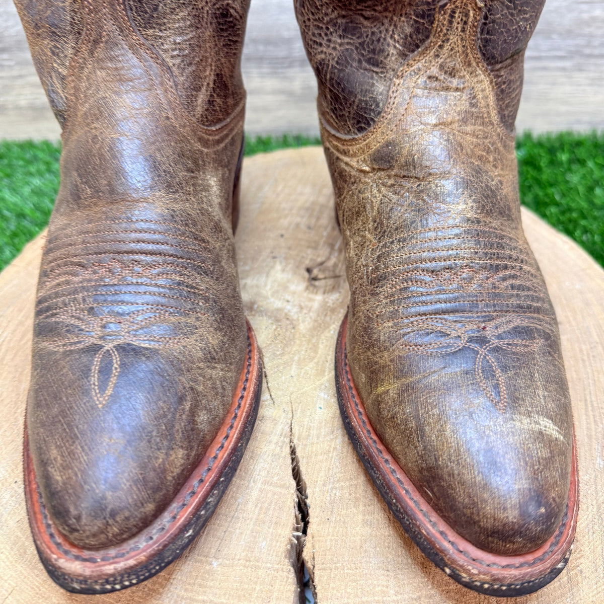 Code West Women - Size 8M - Distressed Brown Western Cowboy Boots CW5292
