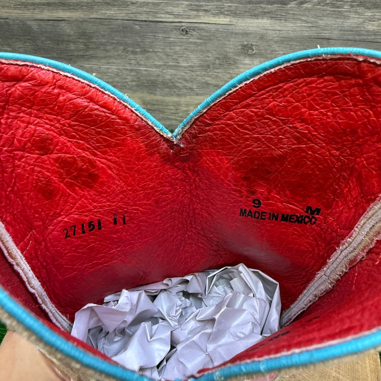 Macie Bean Women - Size 9M - Tan Rose Garden Snip Toe Cowboy Boots Style M8012