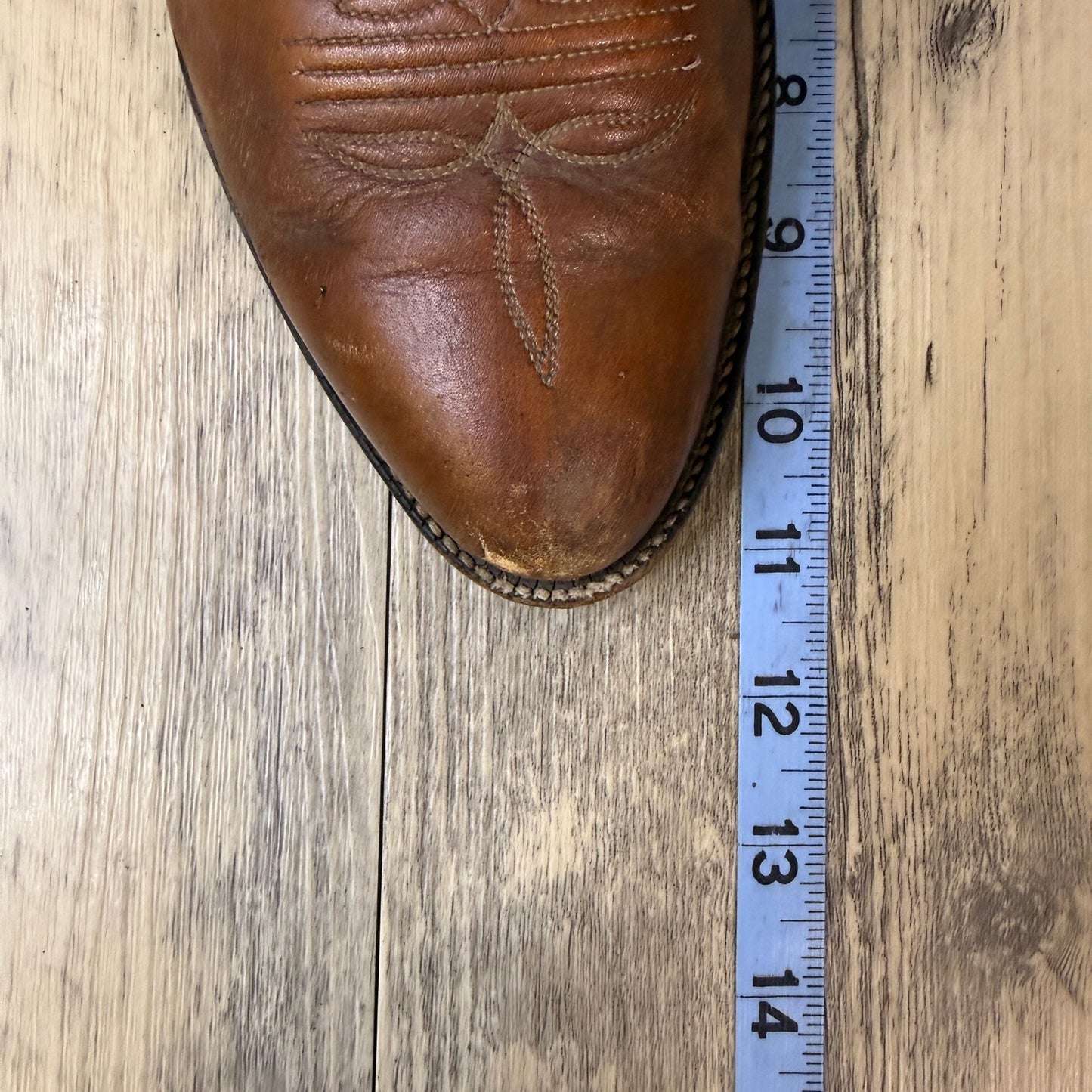 Tony Lama Men - Size 9D - Vintage Marbled Tan Western Cowboy Boots 5085