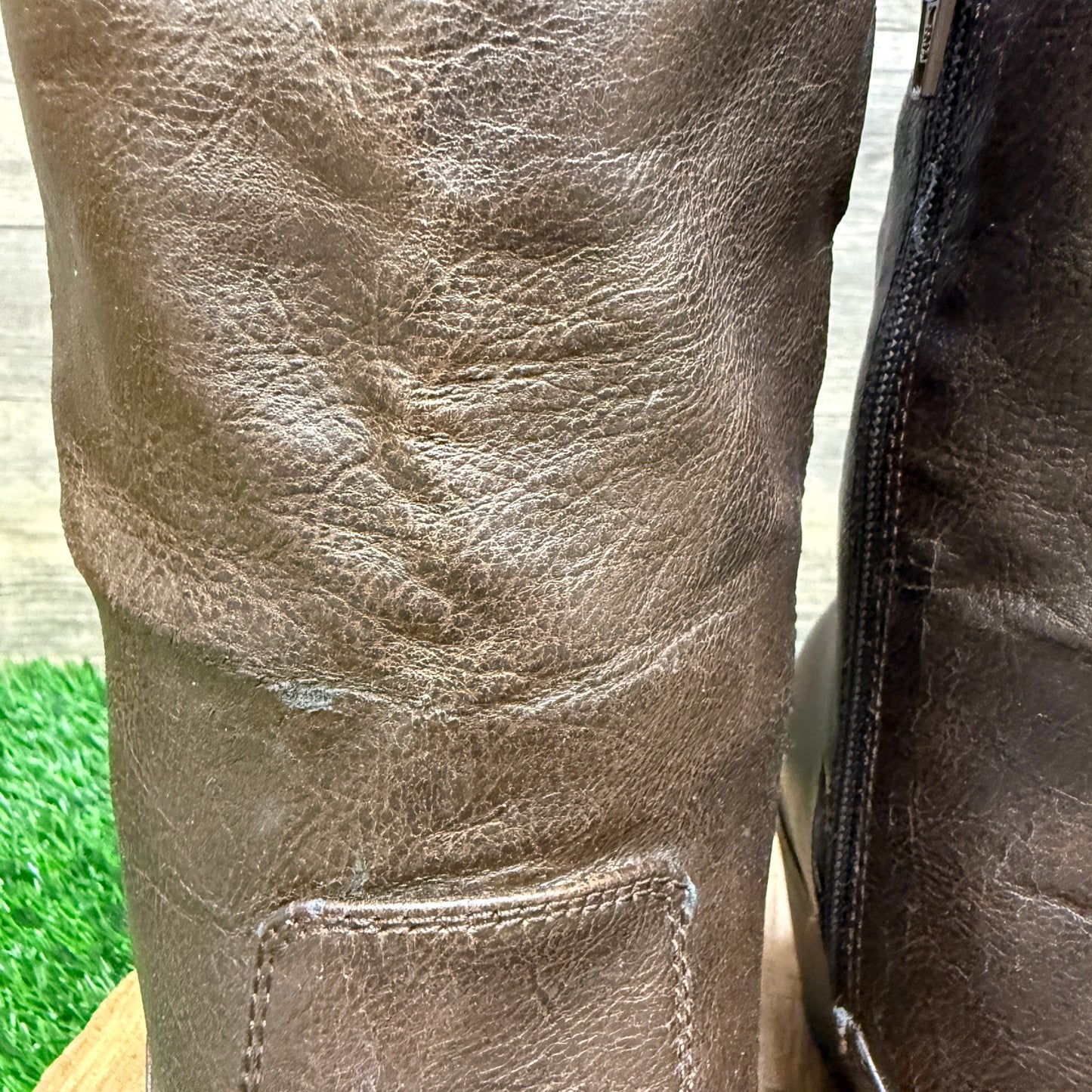 Mossimo Supply Co. Women - Size 10 - Dark Brown Tall Faux Leather Boots 17730