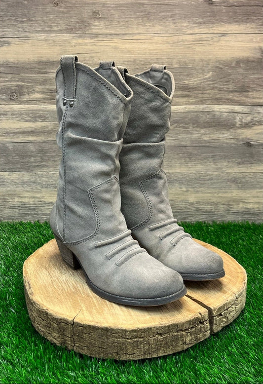 BCBG Women - Size 8B - Gray Suede Boots Style Holland