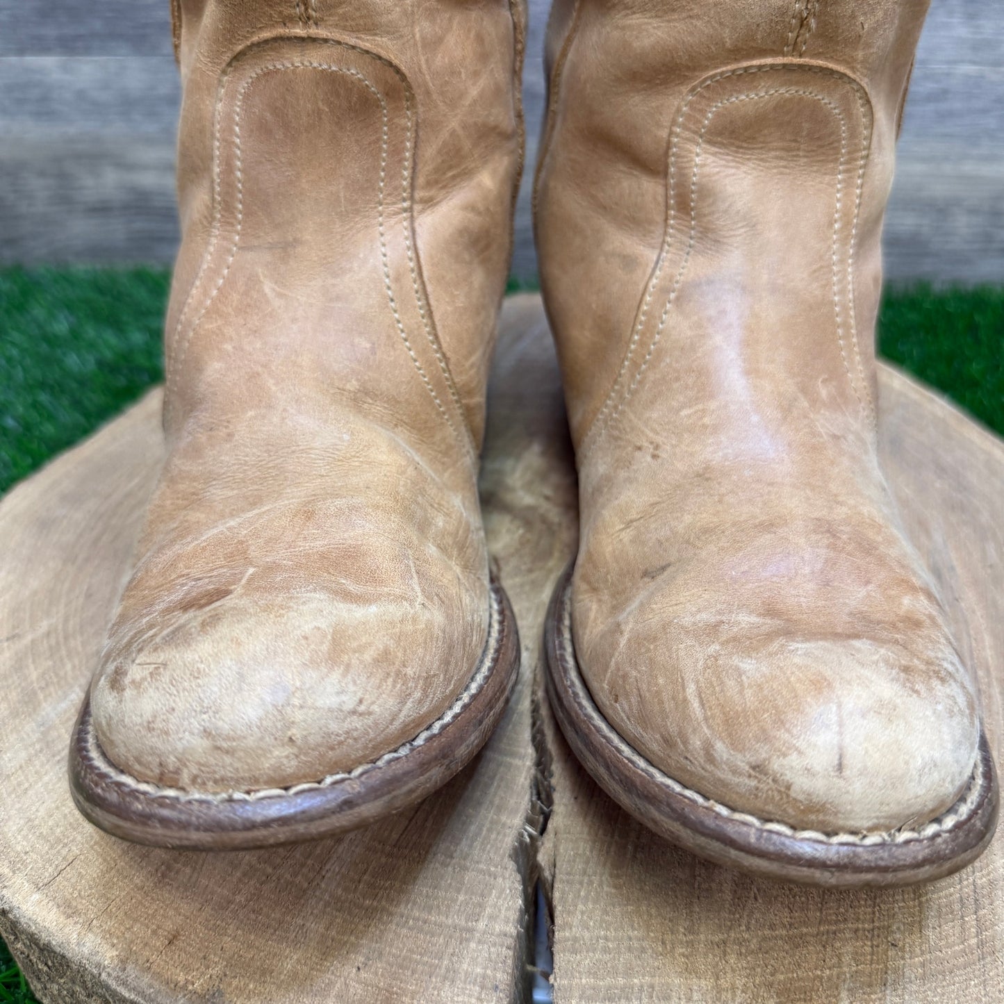 Destroy Women - Size 8 - Tan Tall Moto Boots