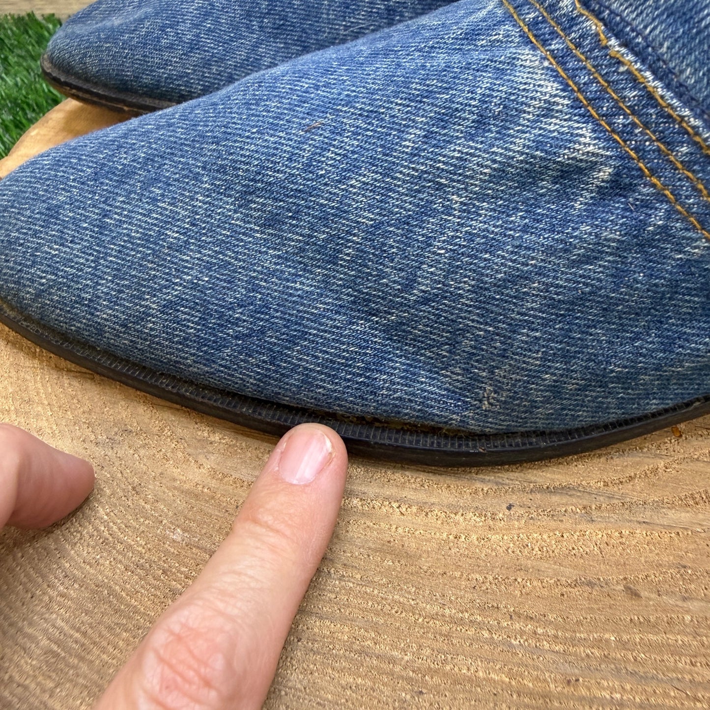 Azamra Women - Size 8M - Vintage 80s Blue Jean Israel Made Boots