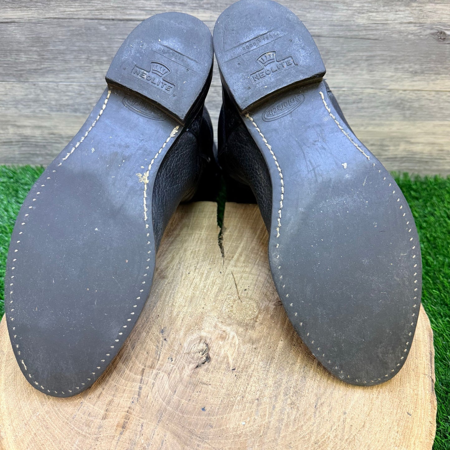 Justin Men - Size 9D - Black Exotic Roper Cowboy Boots USA J40594