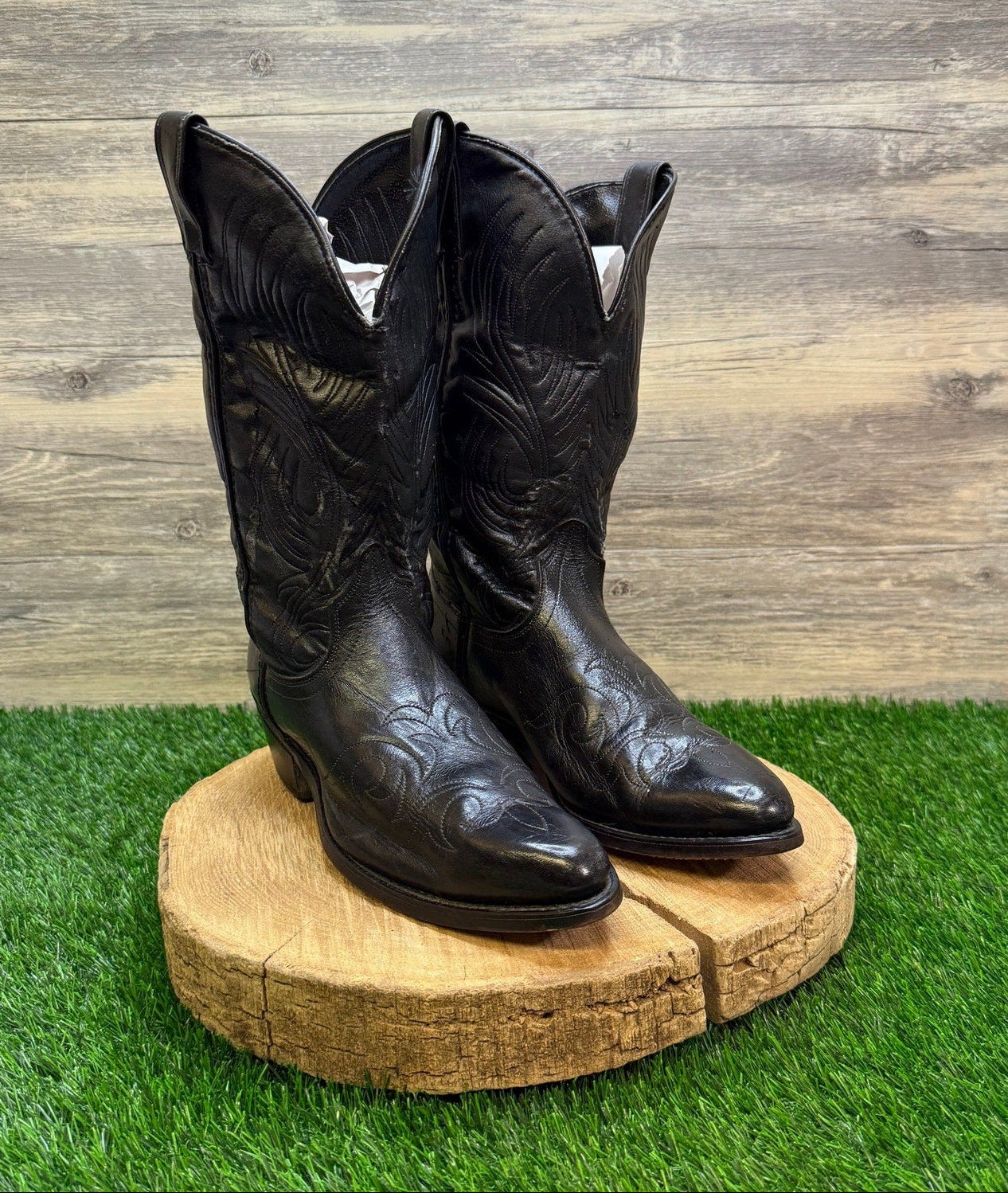 Laredo Men - Size 9.5 EE - Vintage Black Western Cowboy Boots Style 2630