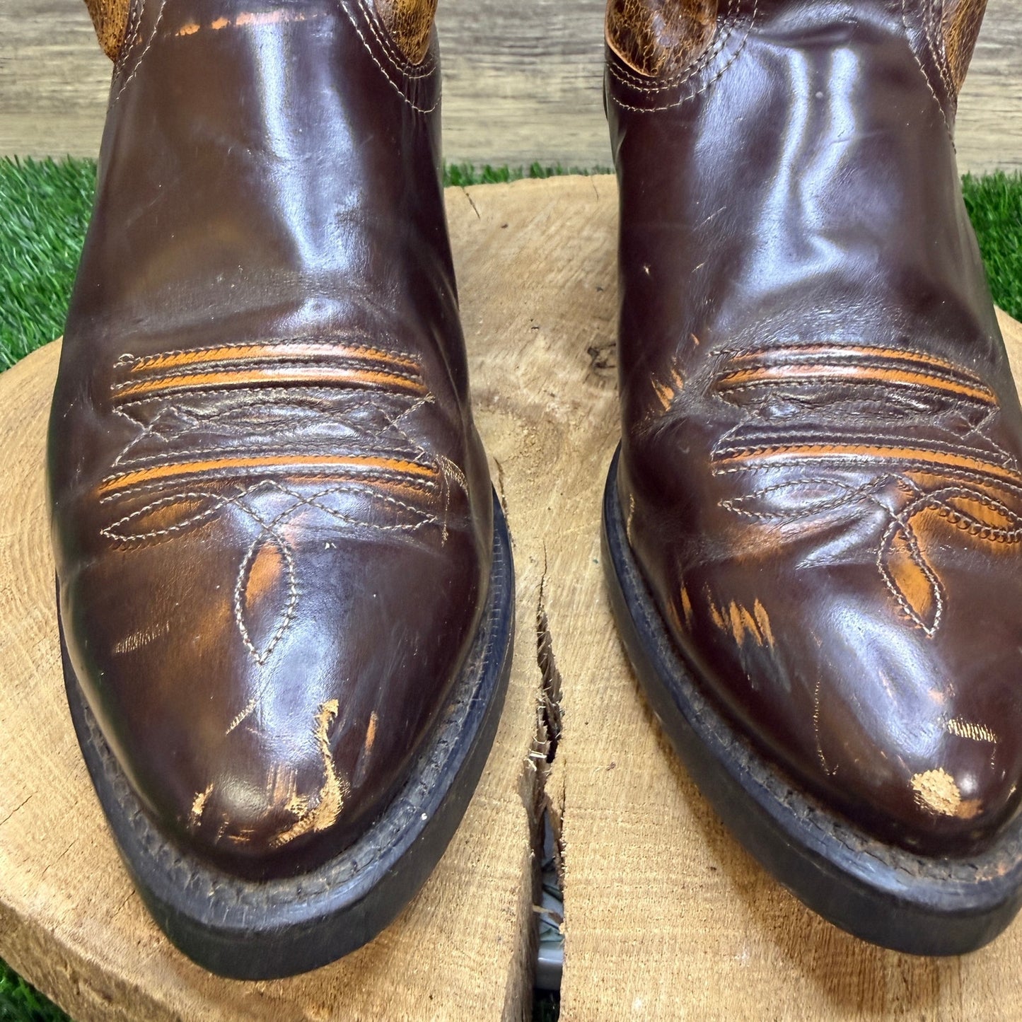 Texas Men - Size 11D - Vintage Brown Western Cowboy Boots Style 3459