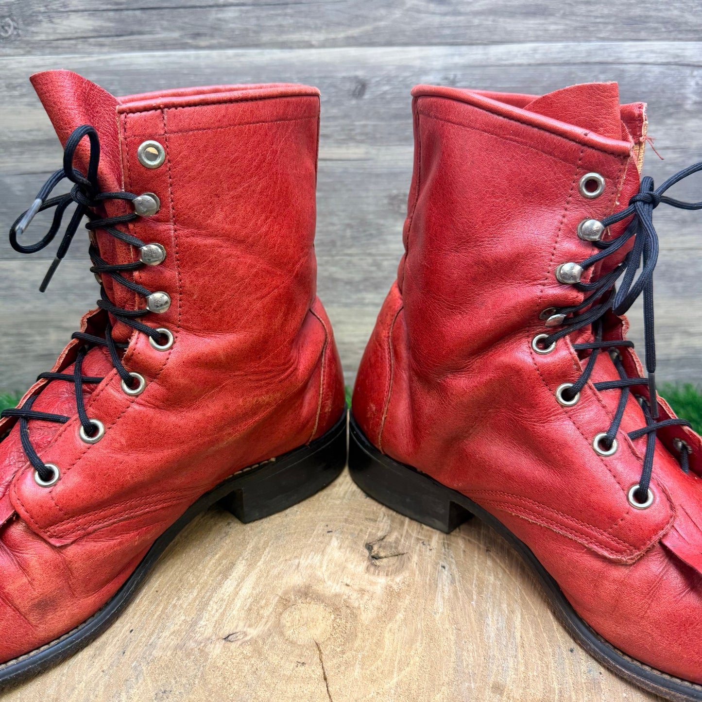 Laredo Women - Size 9.5M - Red Lace Up Boots 27790