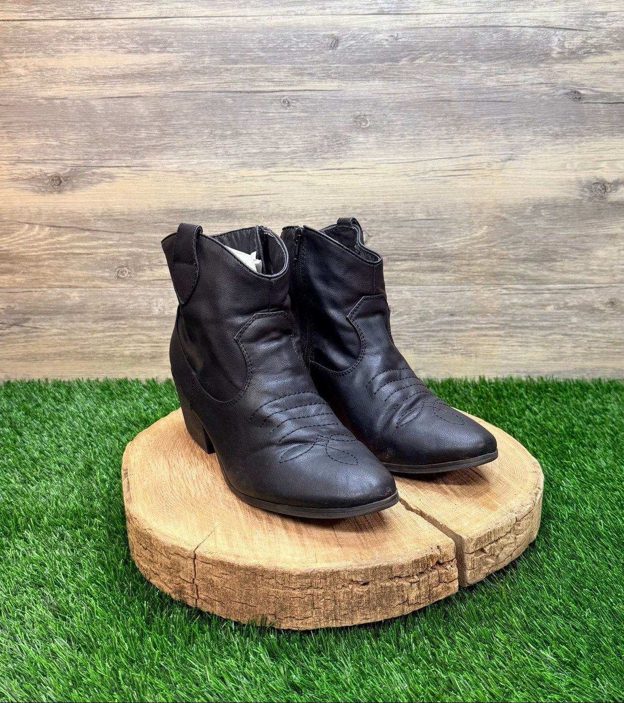 Rampage Women - Size 10M - Black Ankle Zipper Boots Whendl