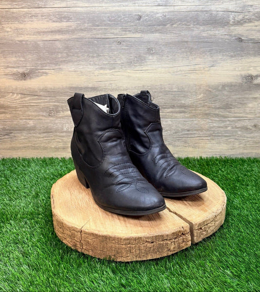 Rampage Women - Size 10M - Black Ankle Zipper Boots Whendl
