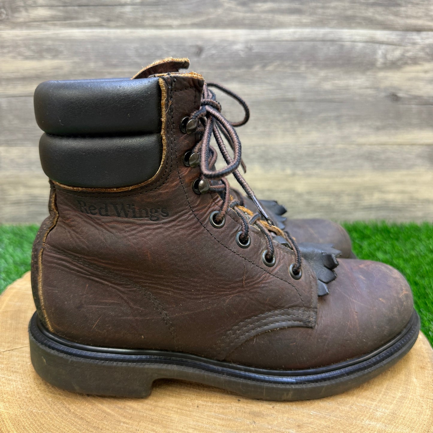 Red Wing Women - Size 6 - Brown Steel Toe Lace Up Boots Style PT99