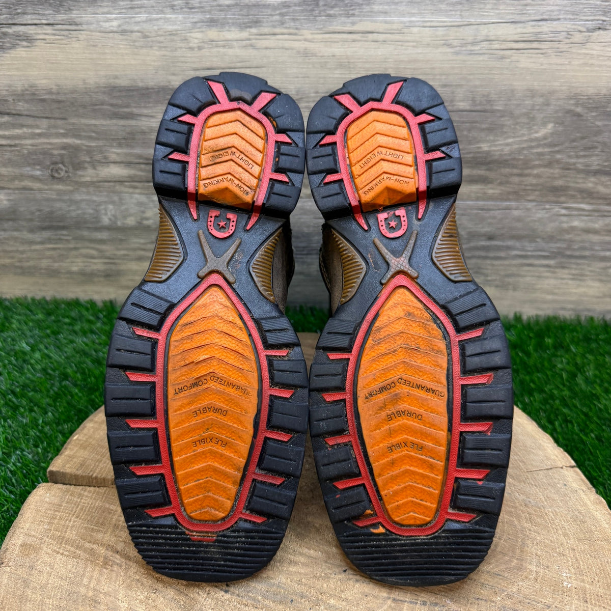 Durango Youth - Size 5M - Brown/Green Square Toe Cowboy Boots Style DBT0215Y