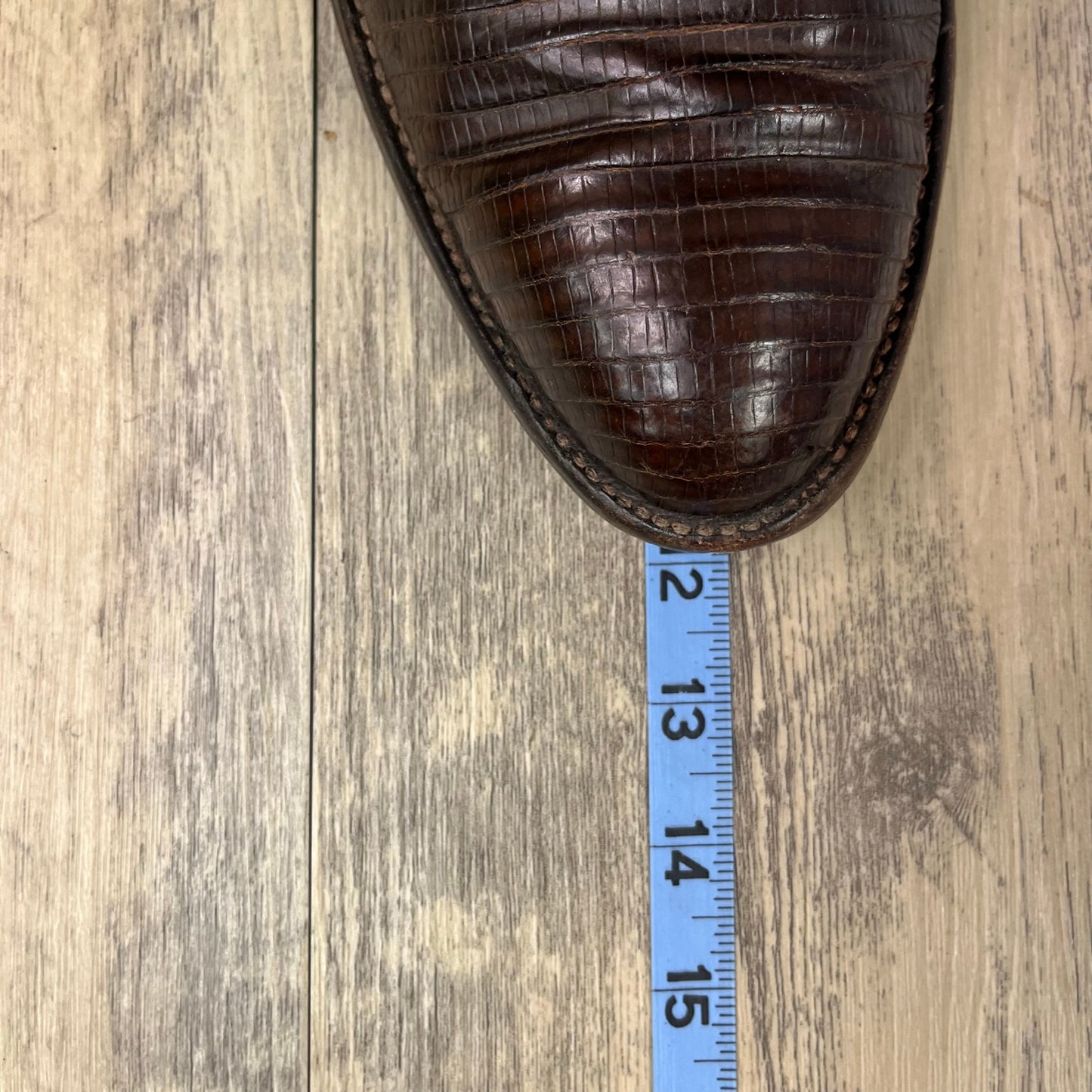 Dan Post Men - Size 10.5D - Vintage Chocolate Brown Lizard Cowboy Boots 6862