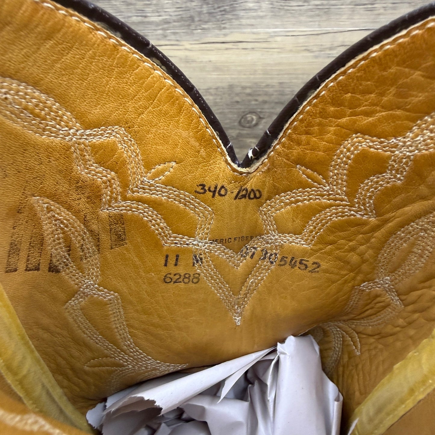 Unknown Men - Size 11M - Vintage Tan Western Cowboy Boots Style 6288