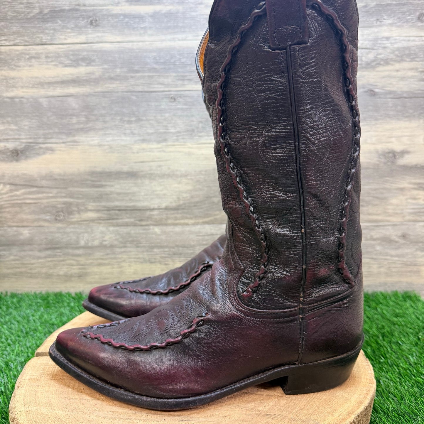 Dan Post Men - Size 8D - Vintage Black Cherry Bucklace Cowboy Boots DP26679