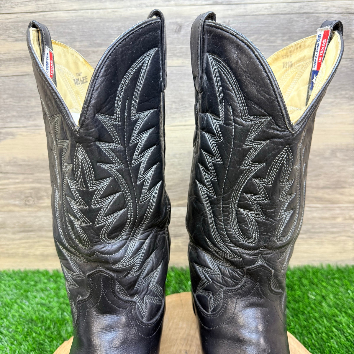 Unknown Men - Size 10.5EE - Black Made in Texas Western Cowboy Boots 1210
