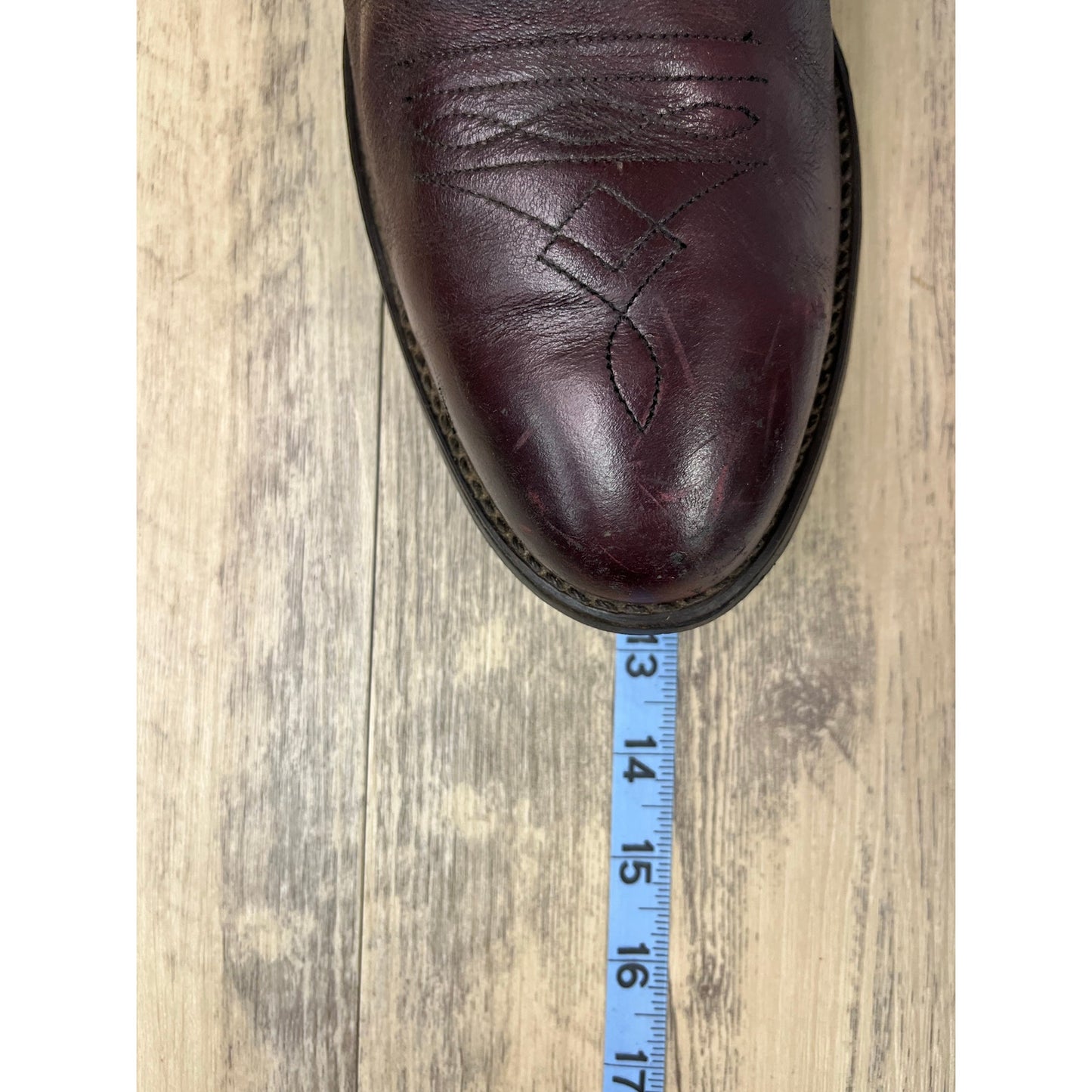 Unknown Men - Size 11.5 - Burgundy Ankle Zipper Steel Toe Boots