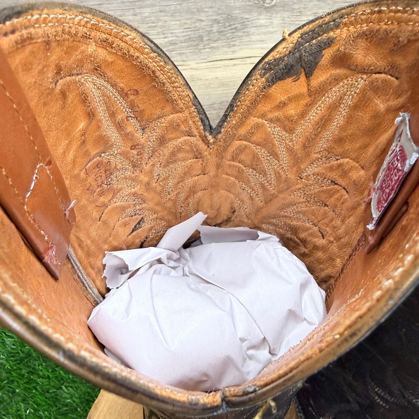 Nocona Men - Size 7.5D - Non Original Black Western Cowboy Boots 3806B
