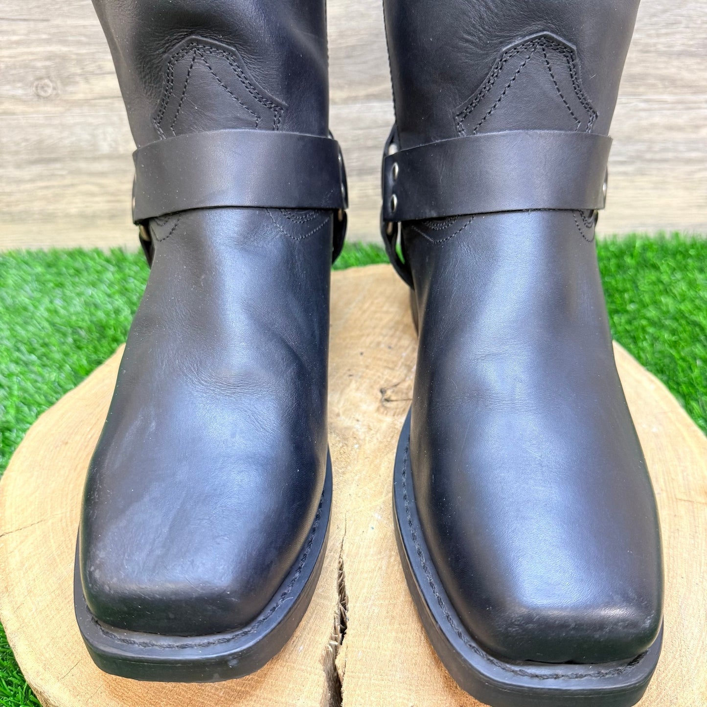 Dingo Men - Size 12EW - Black Square Toe Moto Boots DI19057