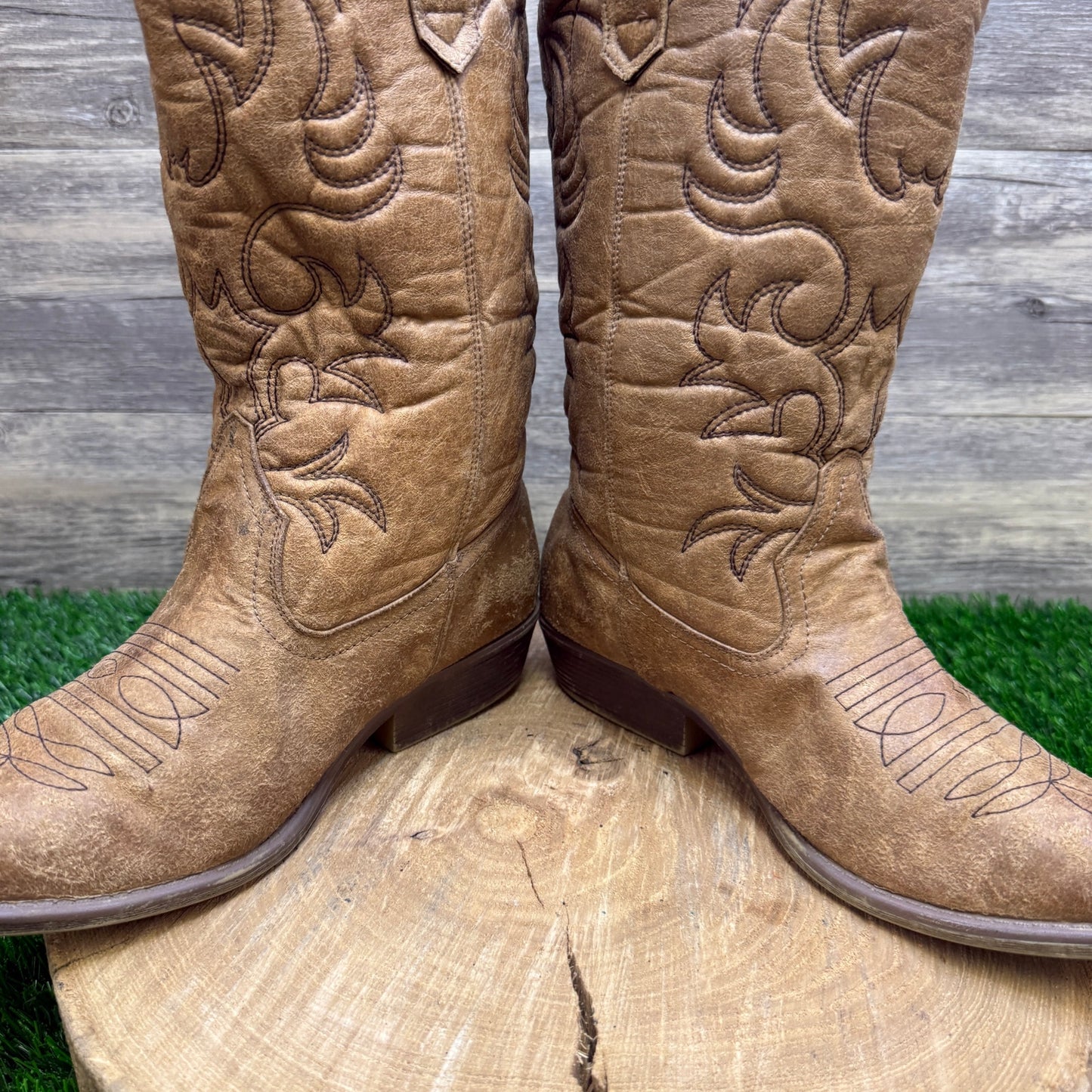 Rodeo Ropers Women - Size 9.5 - Brown Faux Leather Style 133159